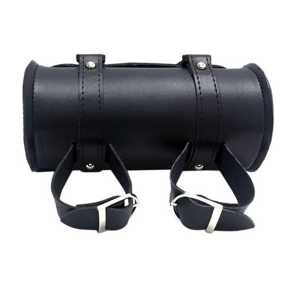 

storage bags motorcycle front fork tool bag saddlebag pouch luggage handlebar leather cycling