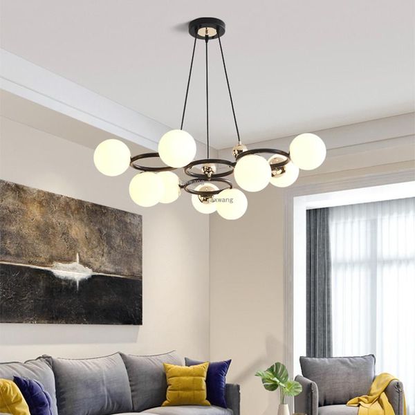 

chandeliers modern led chandelier dining room lighting glass decoration light fixtures minimalist living hanging lamp luster