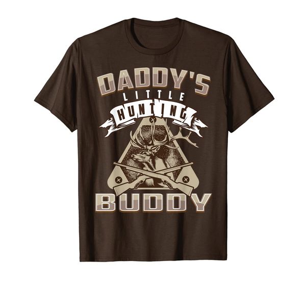

daddy's little hunting buddy | cute teeny chaser gift t-shirt, White;black