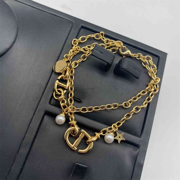 

new pearl layer bracelet necklace women red earrings women, Black