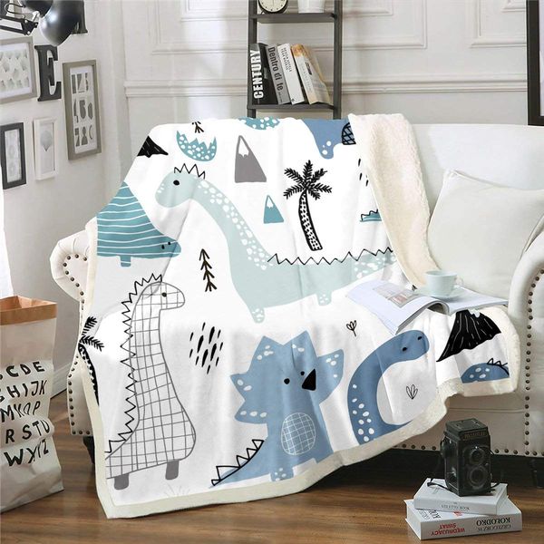 

dinosaur bedding blanket modern cartoon plush blanket, wild animal throw soft couch throw blanket fleece blankets, boys girls