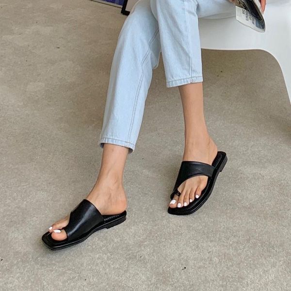 

slippers flip flops women shoes casual summer flop mule sandals blue white black leather for sandels