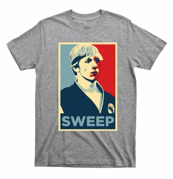 

sweep the leg t-shirt karate kid cobra kai miyagi do bonsai tree kung-fu grey, White;black