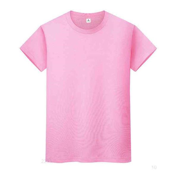 

new round neck solid color t-shirt summer cotton bottoming shirt short-sleeved mens and womens half-sleeved 0s73tq1hi, Black