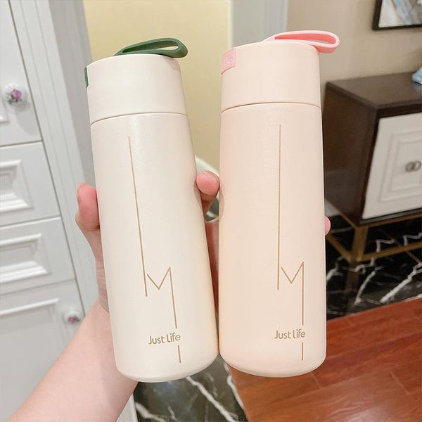 

water bottles men and women universal stainless steel vacuum insulation cup simple frosted with strainer car