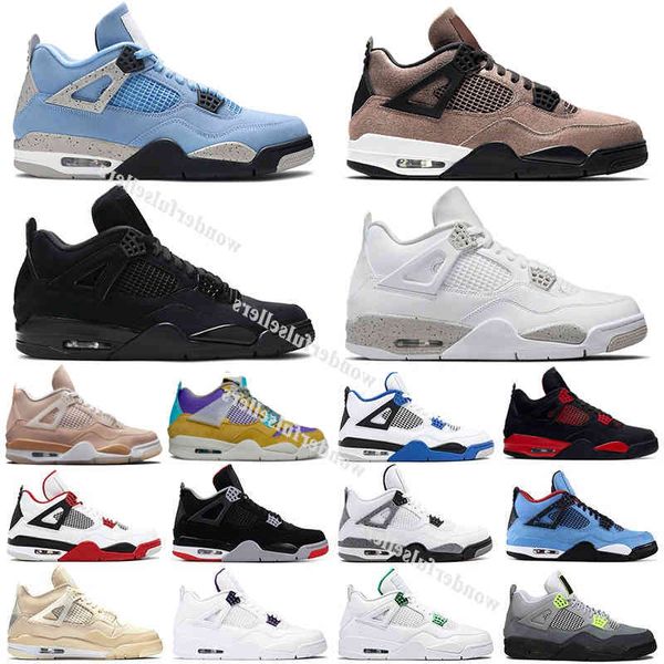 

4s basketball shoes 4 red thunder white oreo university blue taupe haze black cat metallic pack womens mens trainers sports sneakers