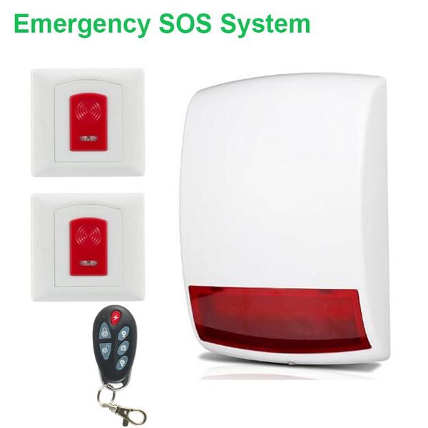 

wireless emergency sos help system 110db loud siren+panic button alarm systems