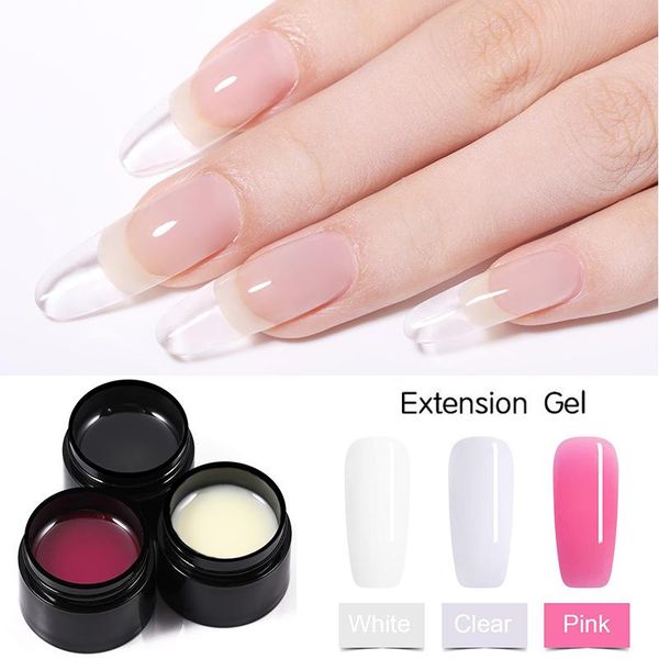 

nail gel lemooc 5g extend glue extension semi-transparent art uv building polish for forms acrylic tips, Red;pink