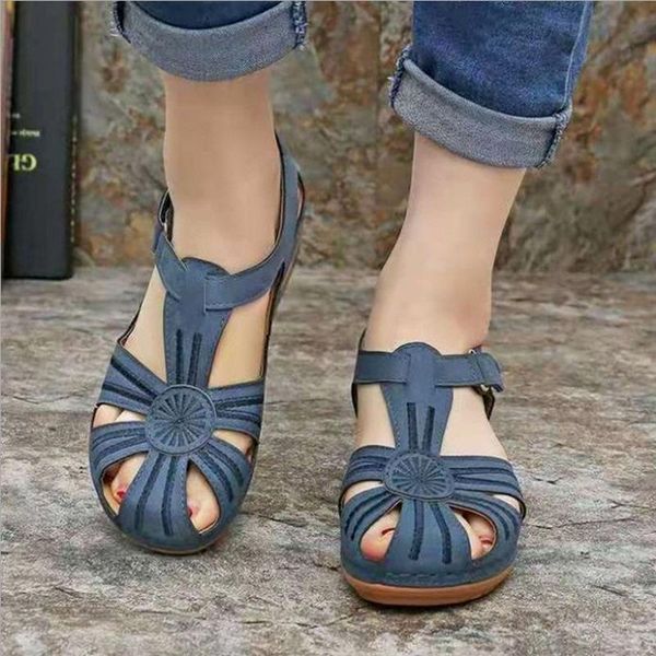 

sandals women 2021 summer shoes woman soft bottom wedges for platform heels gladiator sandalias mujer, Black