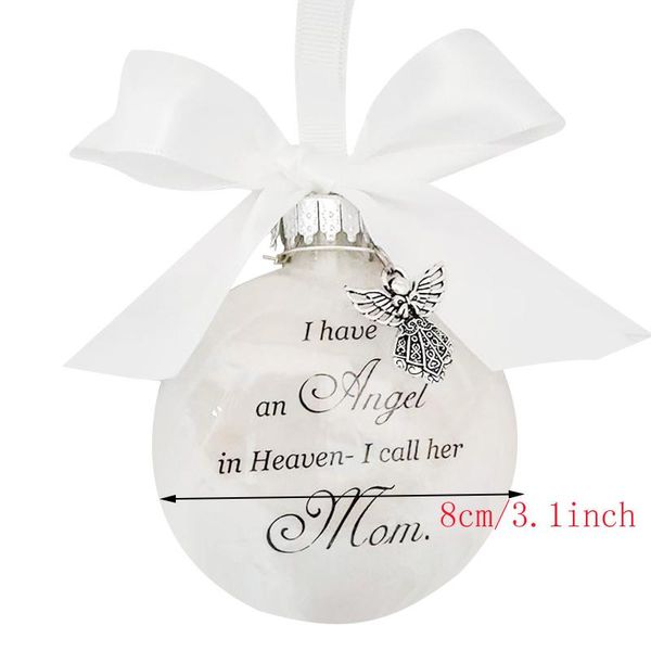 

decorative objects & figurines christmas ornament feather ball angel in heaven decor memorial durable father /mom/sister/brother #45