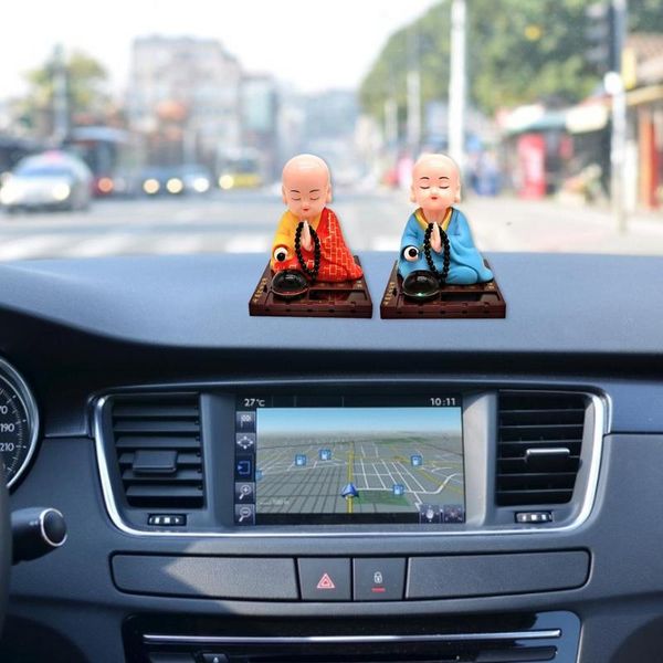 

interior decorations solar shake head little monk bring good fortune shaking car and home decoration crafts accessories