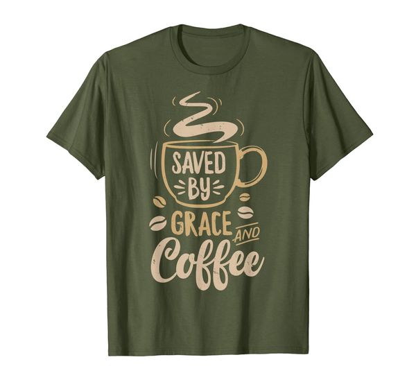 

Saved By Grace And Coffee T shirt Christian Women Funny Gift, Mainly pictures