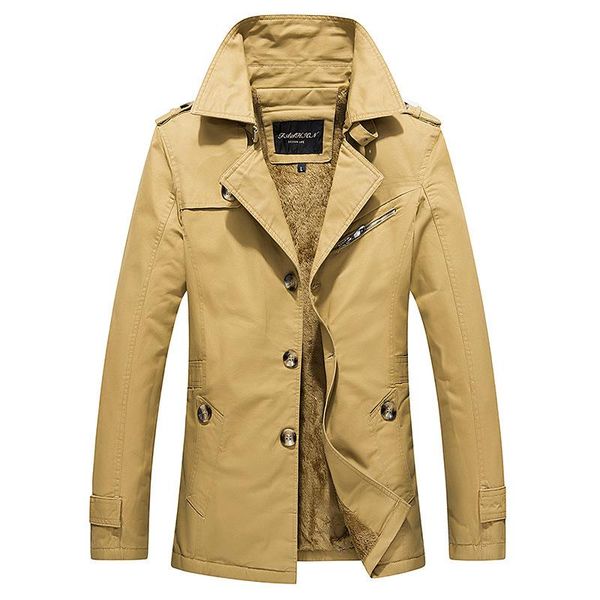 

men's jackets casual thick warm autumn winter casacas para hombre slim plus size turn down collar chaqueta, Black;brown