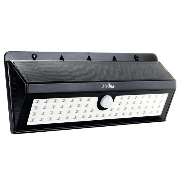 

mising 900lm 62 led garden solar light outdoor pir human body motion sensor waterproof ip65 emergency wall lamp 8w