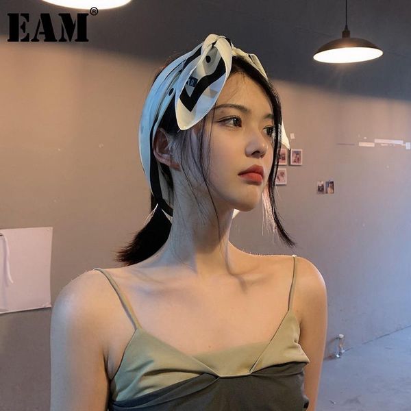 

scarves [eam] women dot printed leopard pattern ways wear headband long personality fashion tide spring summer 2021 1dd8409, Blue;gray