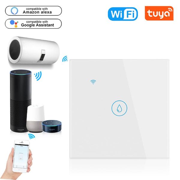 

smart home control alexa eu standard touch remote switch wifi voice 20a high-power water heater graffiti