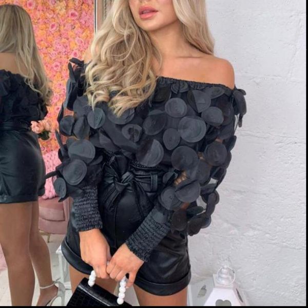 

lace womens shirt patchwork puff sleeve blouse women summer o neck chiffon jumpers korean elegant 3d flower blusas kimono, White