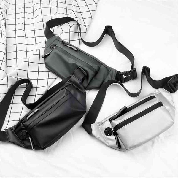 

waterproof men sport waist bags ladies casual elegant lightweight reflective zipper outdoor daily fanny chest belt pouch