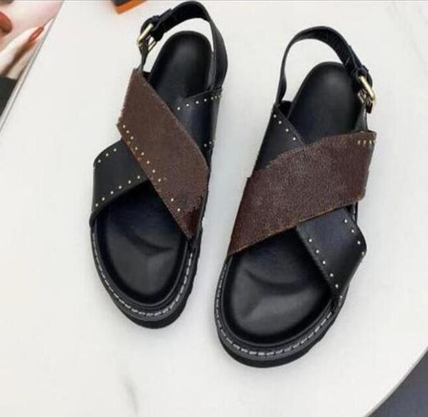 

2022 fashion-women men sandal luxury designer casual shoes lady gentlemen colorful canvas letter anatomic leather slide flat shoes woman, Black