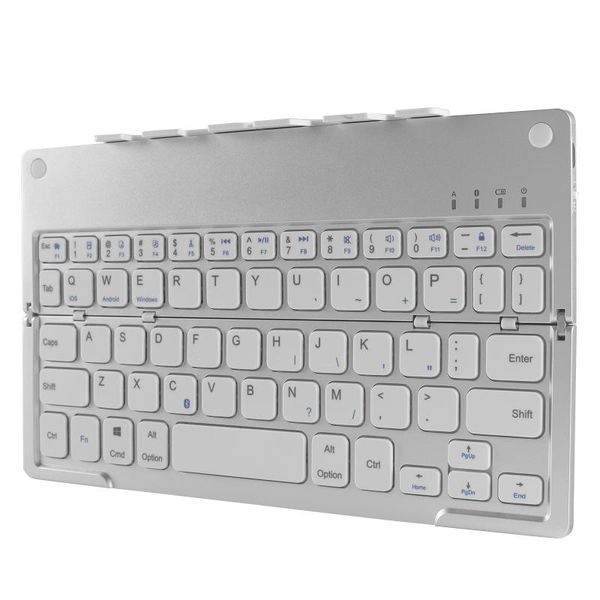 

wireless bluetooth 3.0 rechargeble folding keyboard with stand ergonomic portable for android tablet smartphone keyboards
