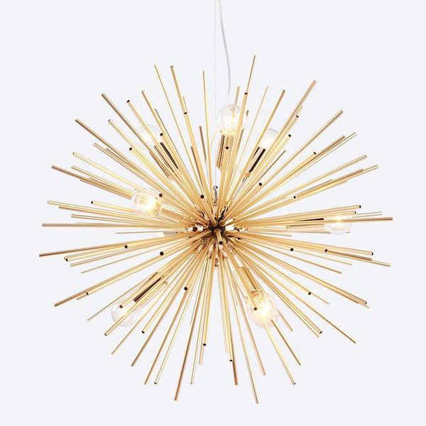 

pendant lamps nordic hedgehog gold lamp restaurant hanging led light suspension dinging living room villa home decor
