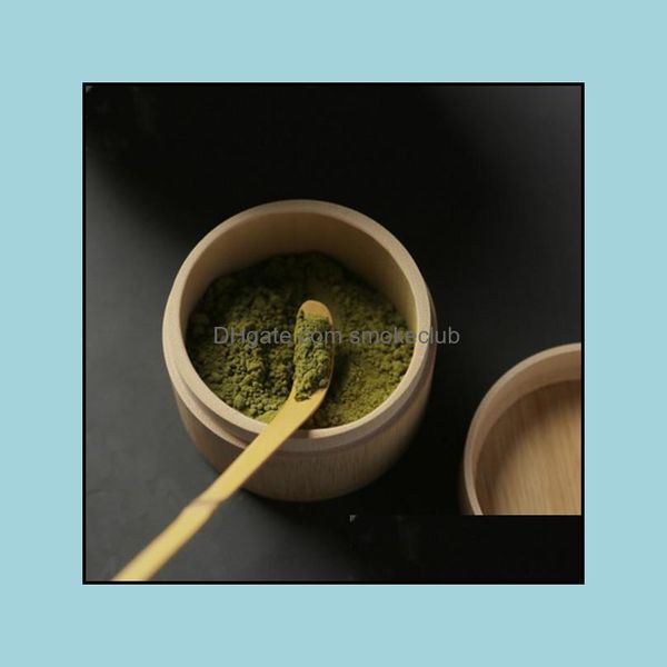 Kahve Çay Araçları Drinkware Mutfak, Yemek Bar Ev Bahçe Retro Doğal Bambu Matcha Scoop Toz Kaşık RRD6776 Bırak Teslimat 2021 JDUJN