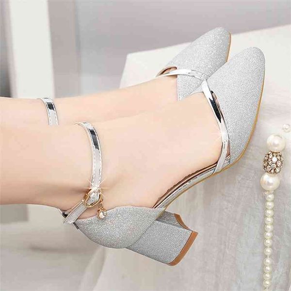 

zapatos dama women fashion silver wedding heel shoes female golden party night club pumps for spring g5574 210901, Black