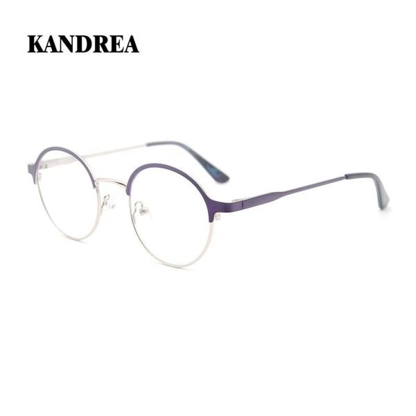 

fashion sunglasses frames kandrea 2021 summer women round metal glasses frame brand design men myopia eyeglasses classic optical prescriptio, Black
