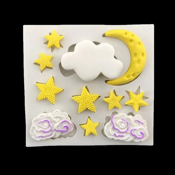 

cake tools cloud star moon shape silicone mold 3d chocolate fondant moulds bakeware diy candy tray decorating pastry