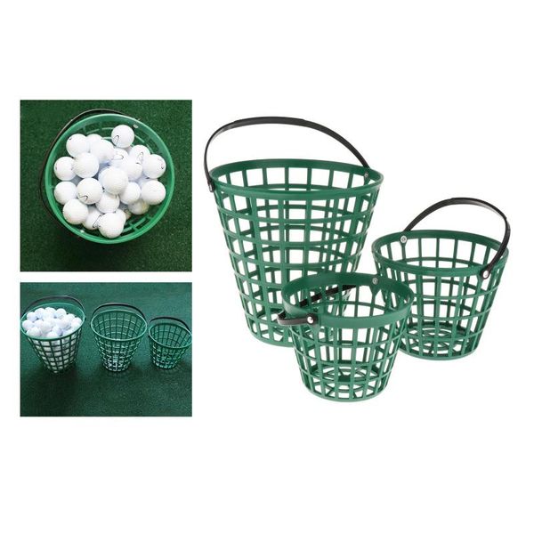 

golf training aids sturdy ball range basket, tennis balls container storage bucket carrying basket - holds contains 25 50 or 100
