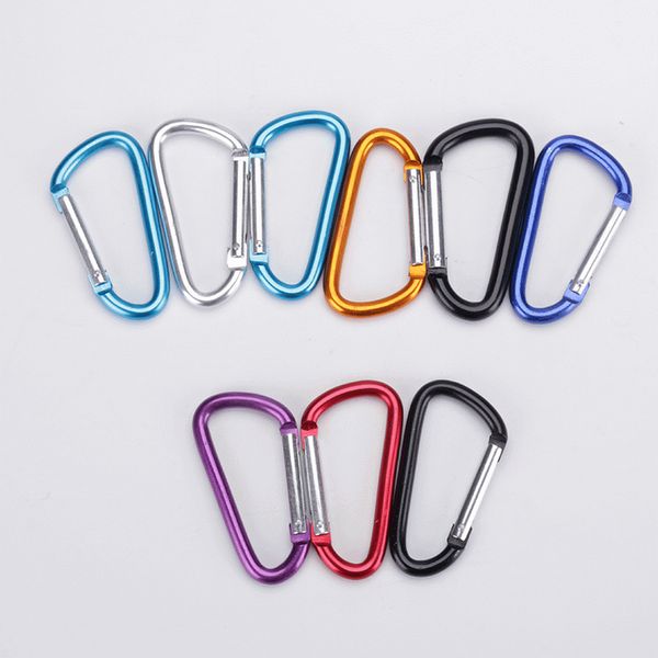 

outdoor carabiner d type aluminum alloy hanging buckle hook sport tools many different colors hanging key backpack kettle no 8