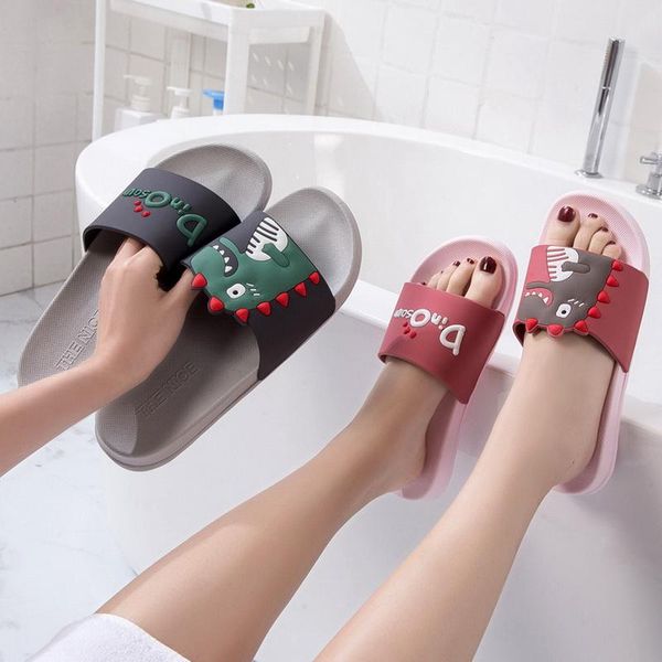 

summer women floor flat shoes couple indoor eva flip flops female non-slip bathroom home slippers zapatillas de hombre, Black