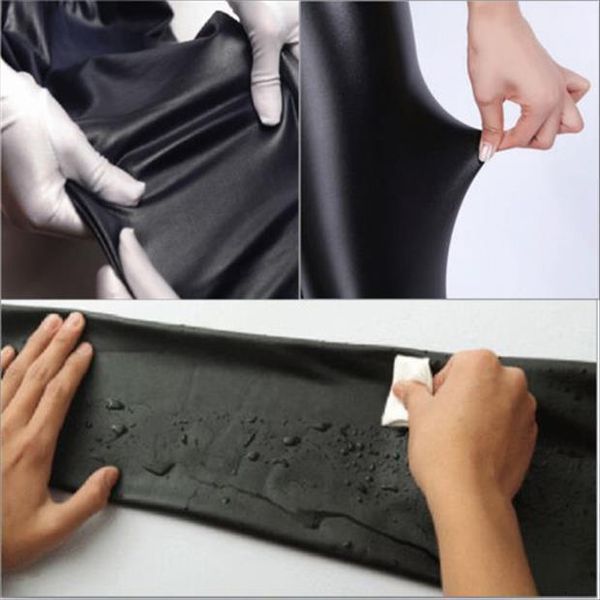 

slim black high waist womens legging pu leather wet look fitness leggings stretch skinny long pants