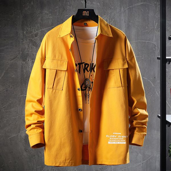 

Men's Fashion Shirts Jaet Coat Autumn Winter 2021 Tooling Brand Wear, White