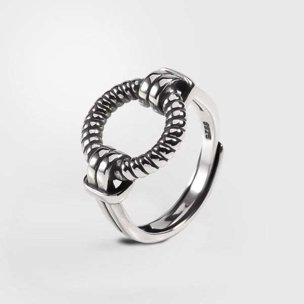 

cluster rings ckysee adjustable wedding engagement women gift 925 silver finger ring vintage sterling round flower jewelry, Golden;silver