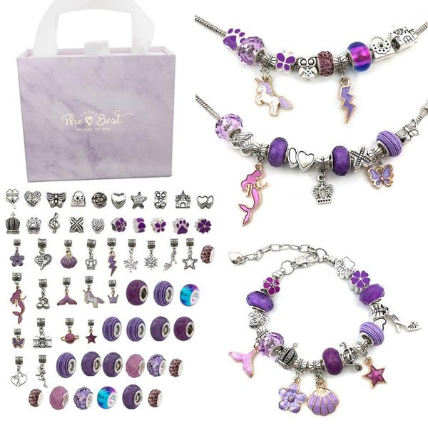 

earrings & necklace fashion animal bracelet purple set diy alloy men's and women's jewelry gift box, Silver