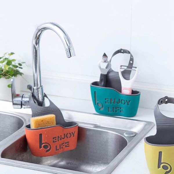

hanging baskets 1pc soap sponge bathroom storage bag drain rack sink basket shelf kitchen organizer space saving multi-purpose