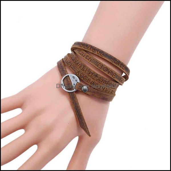 

charm bracelets jewelry bracelet production custom-made five embossed real cowe drop delivery 2021 428wf, Golden;silver