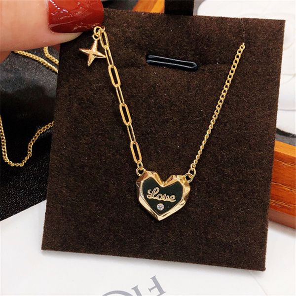 

korea east gate new diamond clavicle chain jewelry fashion love necklace women's high sense, Silver