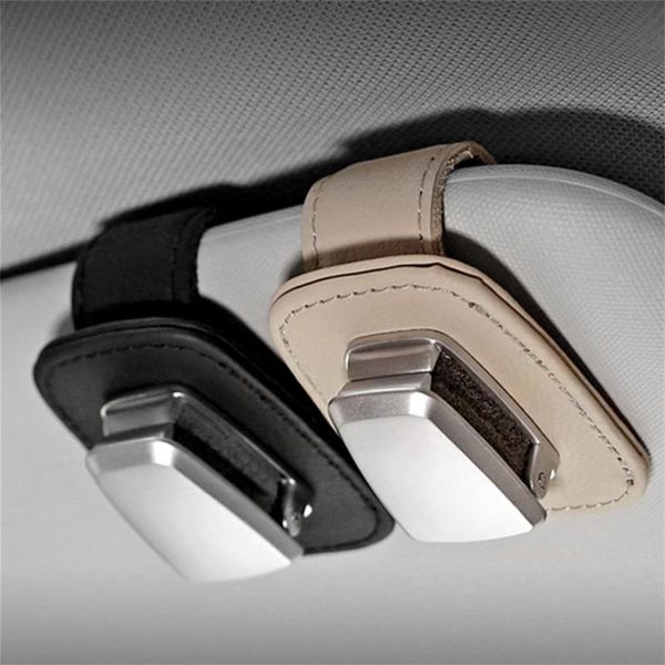 

other vehicle tools [mix] 20pcs genuine leather car multifunctional sun visor glasses clip fastener folder ticket receipt card storage holde