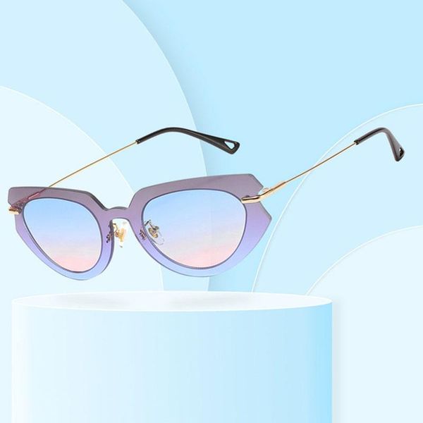 

outdoor eyewear 2021 women cat eye sunglasses fashion uv400 sun glasses gradient lens plastic female vintage