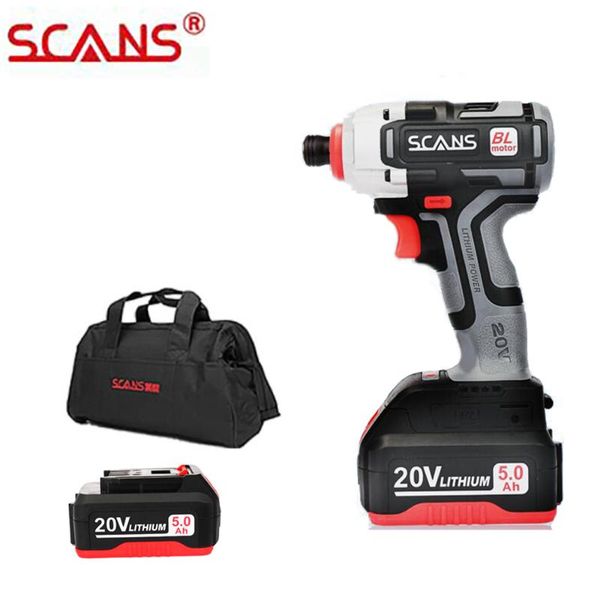 

professional electric screwdrivers scans sc2180 tool 20v cordless brushless lithium impact driver screwdriver with li-ion battery retur