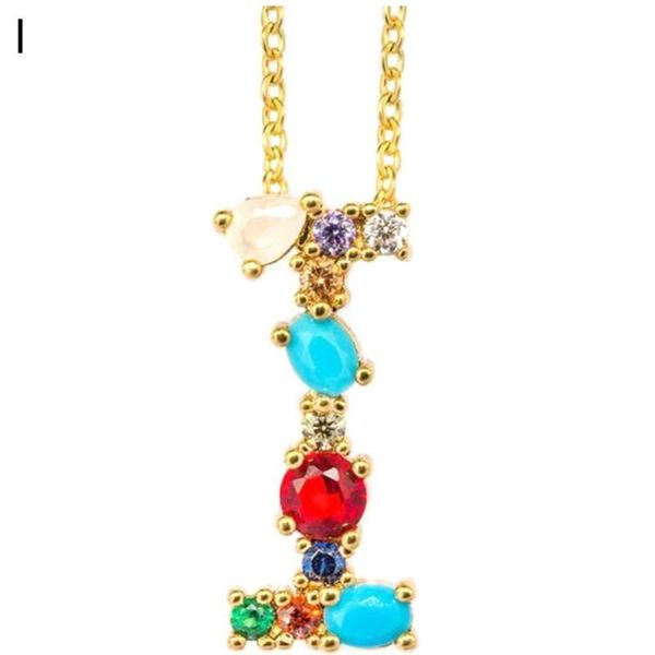 

pendant necklaces women cubic zirconia inlaid 26 english letters chain necklace jewelry, Silver