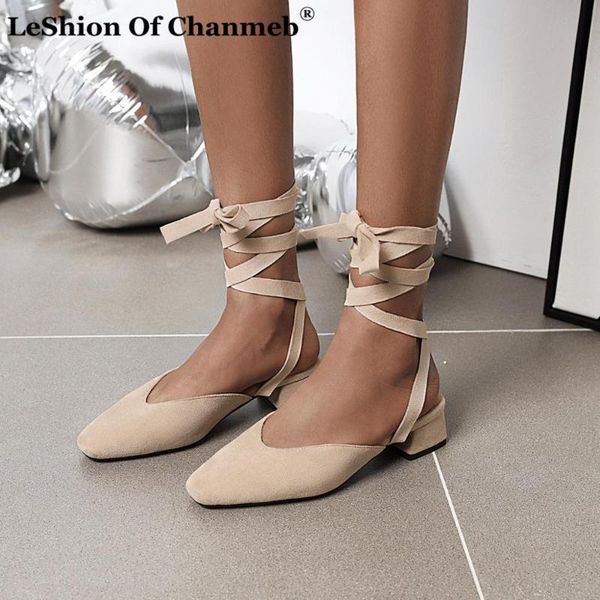 

spring summer women's strappy shoes large size 48 ladies sweet butterfly knot square heels faux suede mules woman pumps sandals, Black