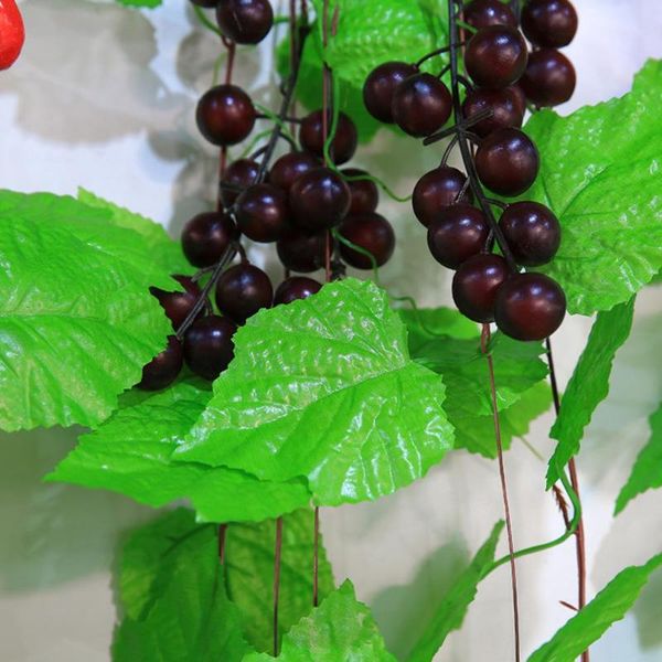 

5pcs artificial greenery grape orange apple vine plant home garden wedding decor party decoration