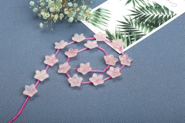 

other wholesale natural pink rose quartz loose beads carving flower shape 15mm for jewelry making cute diy accessorise girl gifts