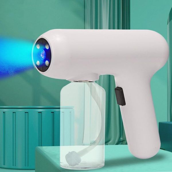

professional spray guns 300ml wireless electric disinfectant fogger machine usb rechargeable nano atomizer sprayer blue light sanitizer gun