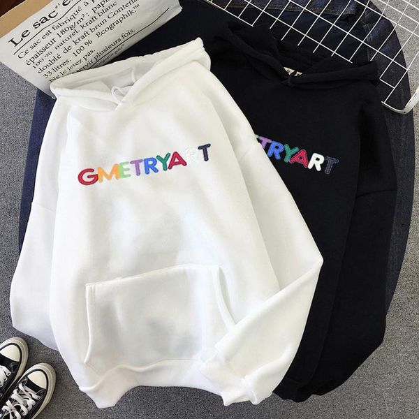 

women's hoodies & sweatshirts missky autumn winter women swaetshirt casual thicken plush letters printing loose warm long sleeve pullov, Black