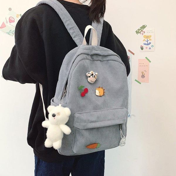 

backpack corduroy school bags for girls mochila bolso niÃ±a sac a dos fille rugtas women shoulder bag tas woman rugzak meisje