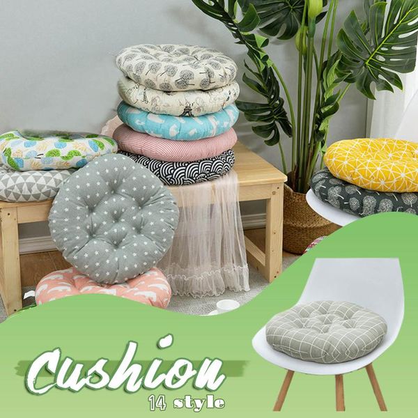 

cushion/decorative pillow printed thicken round chair cushion seat cushions home decor pillows computer office cotton linen floor #40